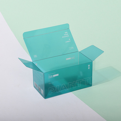 柔软线pet花茶茶叶塑料盒透明pvc益生菌漱口水包装盒自动扣底胶盒