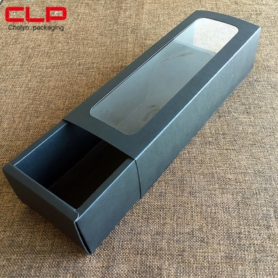 工厂制作黑色抽屉纸盒毛巾袜子白卡包装盒上下盖盒可印logo拉链盒