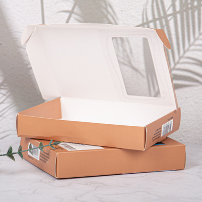 工廠制作白卡紙飛機盒 襯衫圍巾服飾包裝盒印刷 翻蓋書型外包裝盒