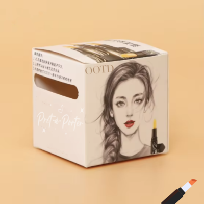 創意正方形口紅套裝包裝盒 白卡紙雙插唇釉唇膏盒 特種紙牛皮紙盒