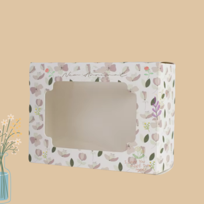 創意印刷開窗式兒童內褲通用包裝盒毛巾日用品白卡紙盒彩盒帶掛鉤