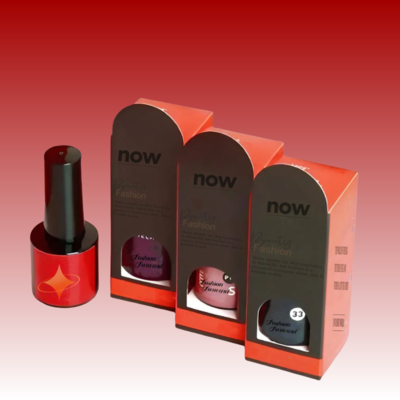 創意印刷指甲油白卡紙盒帶天窗 穿戴美甲外包裝盒 折疊紙盒帶掛鉤